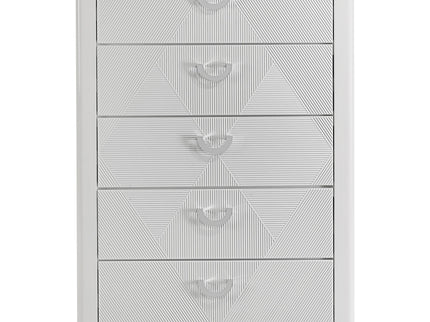 Buckley - 5 Drawer Chest - Gloss White