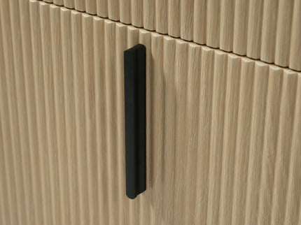 Bathroom Vanity With Ceramic Sink, Fluted Design