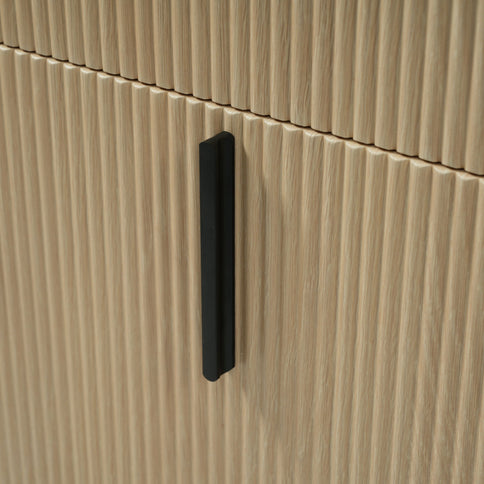 Bathroom Vanity With Ceramic Sink, Fluted Design