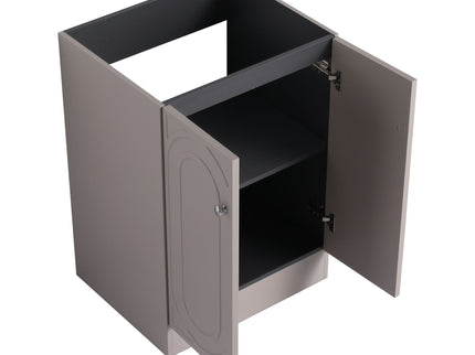 Contemporary Freestanding Bathroom Vanity With Resin Sink & Soft-Close Cabinet Doors