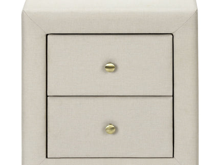 Nightstand, Storage Drawer Versatile Use, Upholstered, Transitional