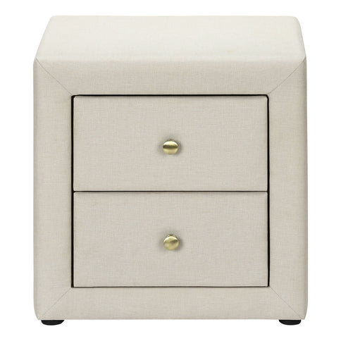Nightstand, Storage Drawer Versatile Use, Upholstered, Transitional