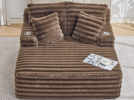 Oversized Chaise Lounge Chair Indoor With Pillows For Living Room