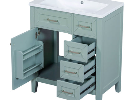 Modern Bathroom Vanity With Sink Combo, 3 Drawers, Undermount Drop-In Sink