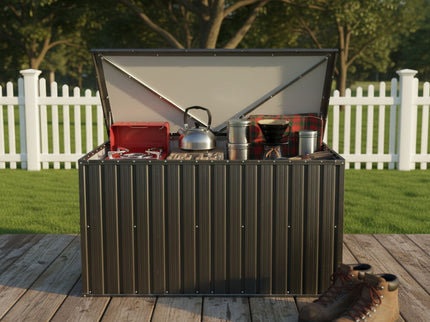 Out Door Metal Storage Box Store Medium - Black