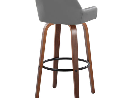 Daniella - Contemporary Fixed Height, Barstool & Swivel And Round Footrest (Set of 2)