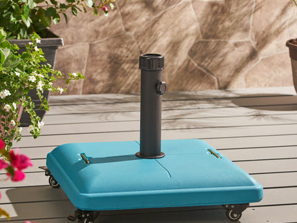 Wheelie - Stylish Square Umbrella Base With Stainless Steel Pole Handle