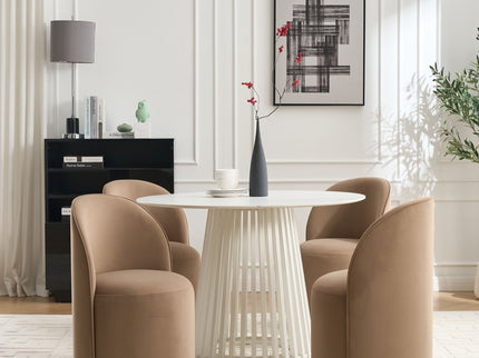 360 Degree Swivel Armless Dining Barrel Chair