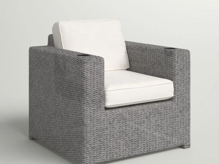 Elegant Patio Chair With Cushions - Gray