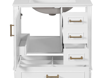 Traditional Bathroom Vanity Set With Soft Close Doors