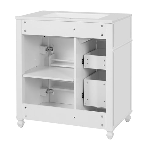 Bathroom Vanity Cabinet With Sink, Soft Close Doors With Door Organizer