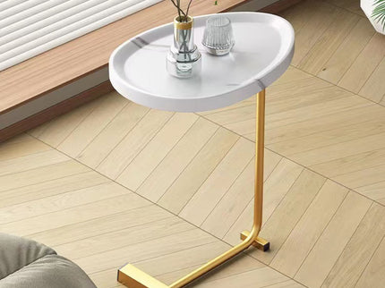 C-Shaped Side Table, Small Sofa Table For Cough, Bedroom