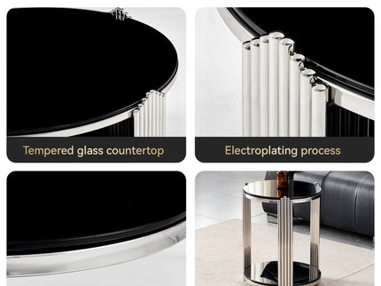 Round Table With Double Layer Storage