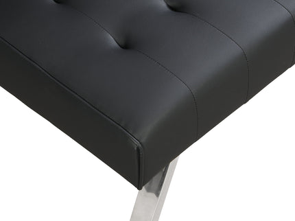 Contemporary Wood Frame Sofa Bed With Stainless Legs - Black