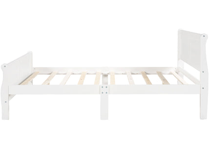 Platform Bed Frame Mattress Foundation Sleigh Bed With Headboard / Footboard / Wood Slat Suppor