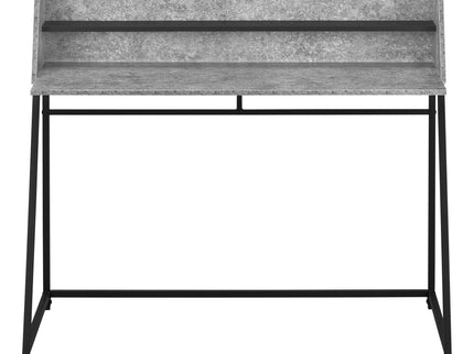 Computer Desk For Home Office, Laptop, Storage Shelves, Marble Look Contemporary & Modern