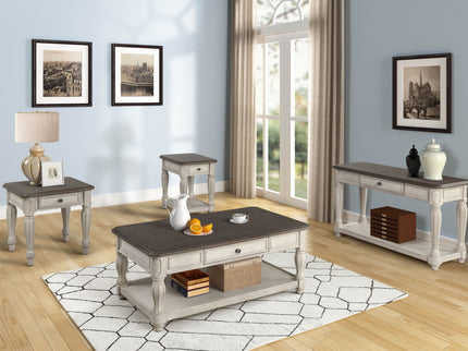 Chairside Table With Storage - Antique White