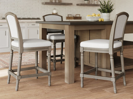 Stool With Upholstered Seat And Back