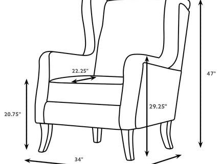 Brookridge - Wingback Accent Club Chair - Brown