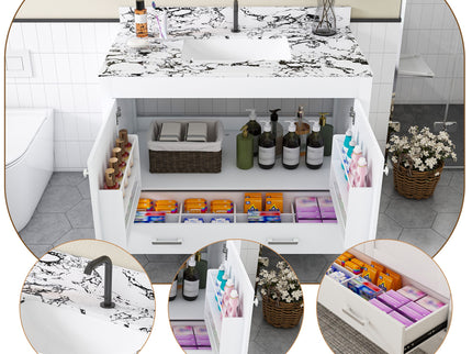 Bathroom Vanity & Storage - White