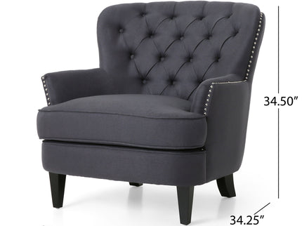Enchante - Living Room Set With Tufted Back Club Chair And Ottoman