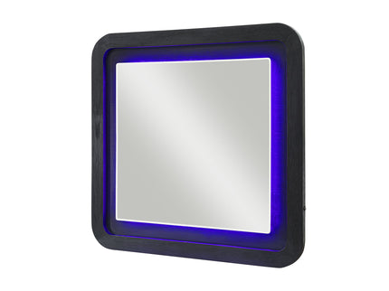 Beverly - Large Scale Wall Mirror For Dresser, Rounded Edges - Black White
