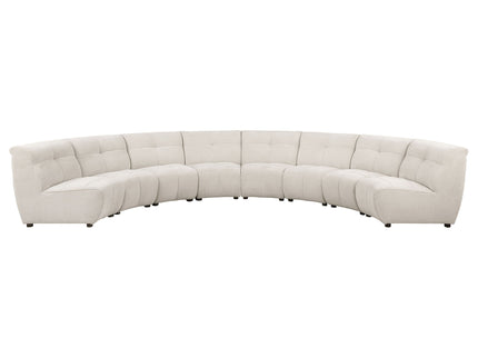 Sycamore - 8 Piece Upholstered Sectional Sofa With Curved Design - Ivory