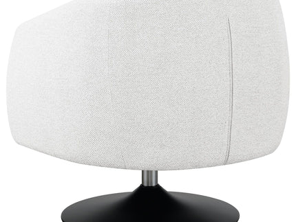 Upholstered Swivel Accent Chair, 360 Degree Rotation - Beige