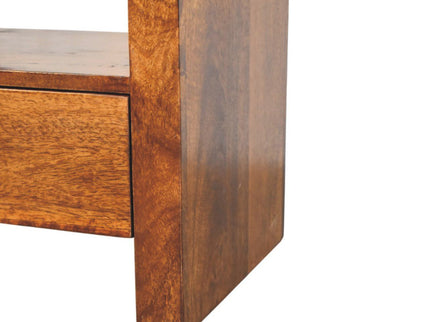 Darcy - Nightstand With Drawer And Open Shelf - Brown