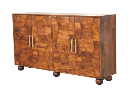 Wavecrest Cabinet, 4 Shelves - Chestnut