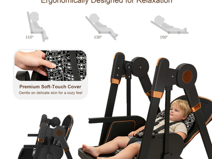 Convertible Baby High Chair To Rocker With 5 Point Harness
