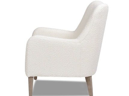 Nimbus - Curved Accent Chair - Ivory White