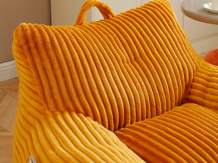 Giant Bean Bag Chair With Armrests And Footstool