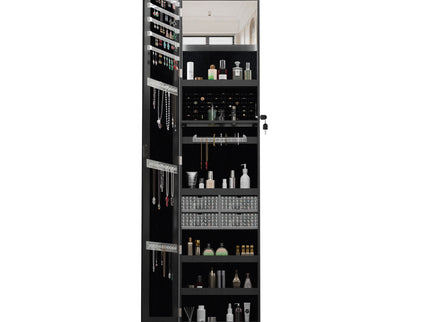 Swivel Jewelry Cabinet With Full Length Mirror