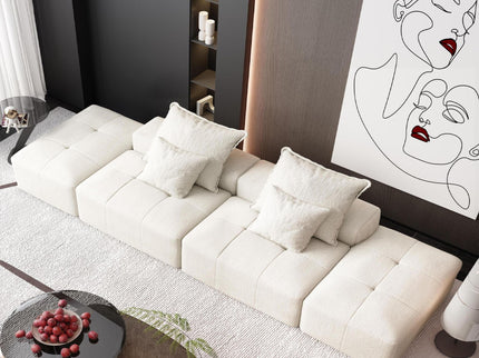 Modern Oversized Diy Combination Modular Sectional Sofa With Pillows