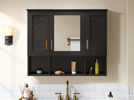 Modern Wall Mounted Medicine Cabinet With Adjustable Shelves, Soft Close Doors, High Define Mirror
