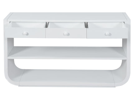 Console Table With 3 Soft Close Drawers & 2 Open Shelves