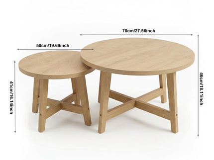Round Nesting Stackable Tables For Living Room