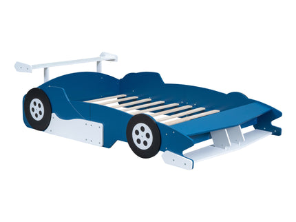 Race Car-Shaped Platform Bed With Wheels