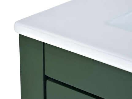 Bathroom Vanity With Ceramic Sink Combo, Modern Freestanding Storage Cabinet With Silver Handles