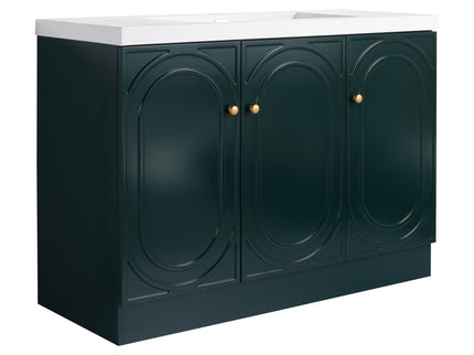 Contemporary Freestanding Bathroom Vanity With Resin Sink & Soft-Close Cabinet Doors