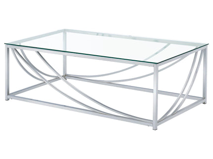 Kempton - 2 Piece Coffee And End Table Set - Chrome