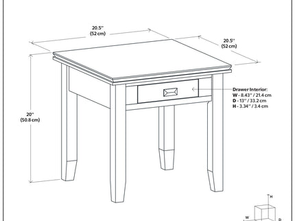 Artisan - End Table - Russet Brown
