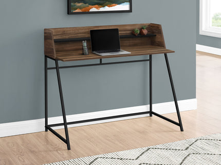 Computer Desk For Home Office, Laptop, Storage Shelves, Marble Look Contemporary & Modern