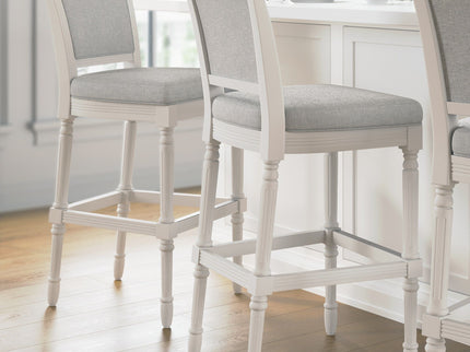 Stool With Upholstered Seat And Back
