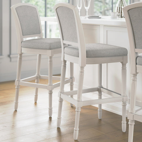 Stool With Upholstered Seat And Back