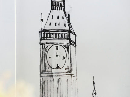 Architecture Wall Art Prints, Home Decor Art For Living Room Dining Room Entryway (Set of 4) - White / Black