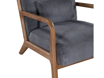 Upholstered Armchair With Back Support Pillow