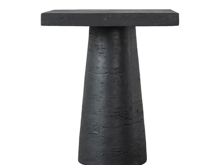 Square Side Table With Pedestal Base