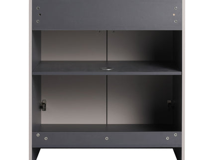 Contemporary Freestanding Bathroom Vanity With Resin Sink & Soft-Close Cabinet Doors